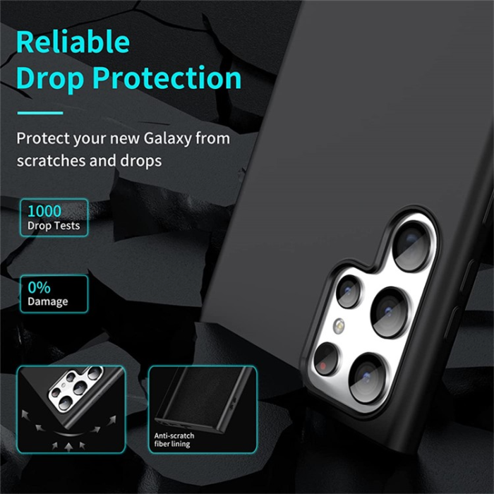 OEM - Galaxy S23 Ultra Skal Magsafe Liquid Rubberized - Svart