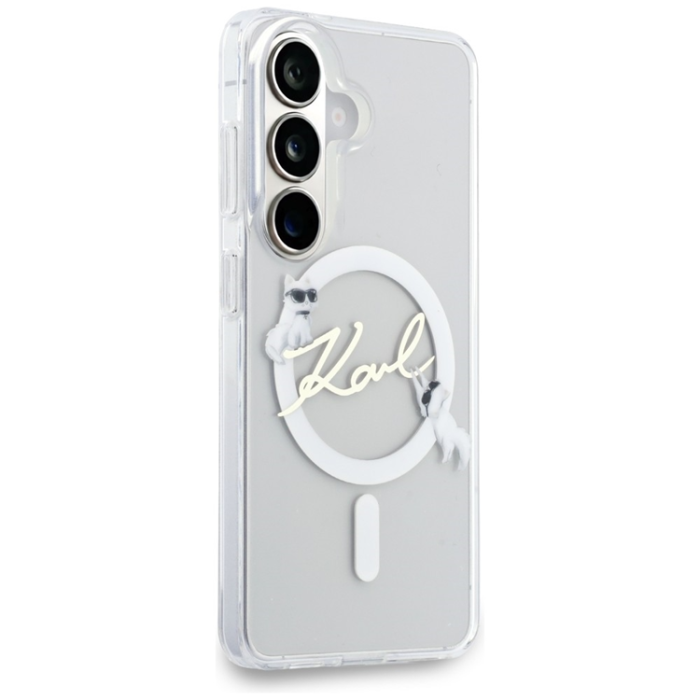 KARL LAGERFELD - Karl Lagerfeld Mobilskal För Galaxy S26 Plus MagSafe IML KC Script - Clear