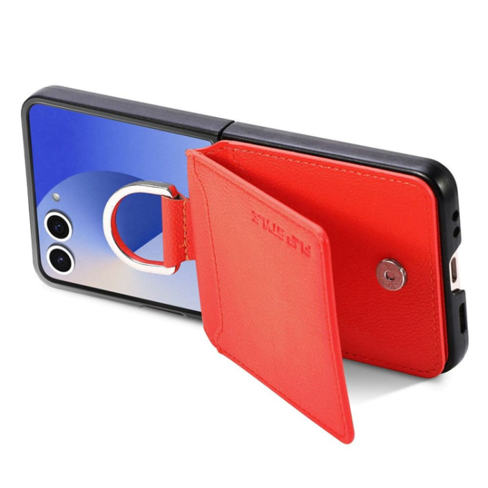 A-One Brand - Galaxy Z Flip 7 Mobilskal Korthållare Kickstand - Orange