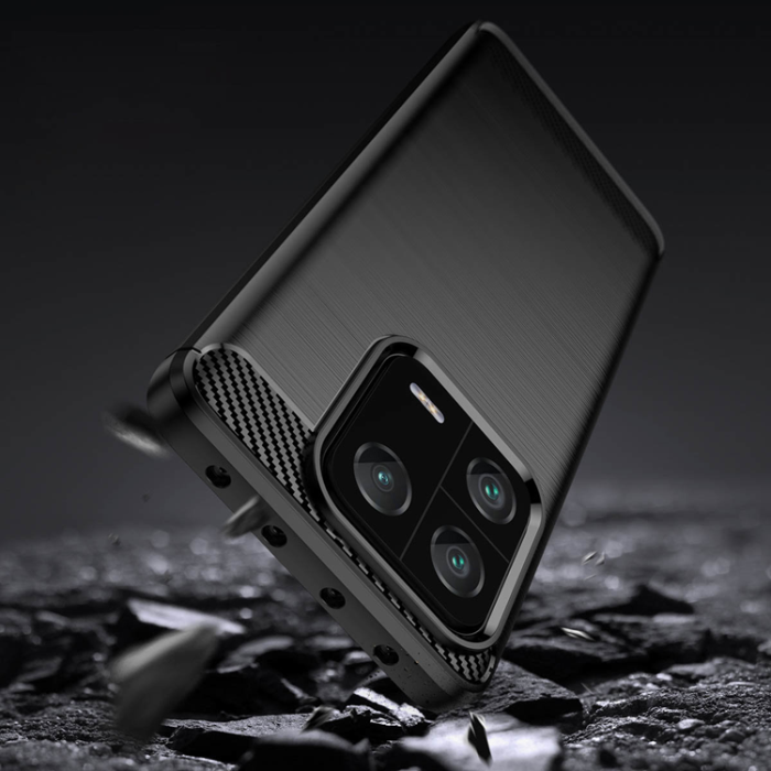 OEM - Xiaomi 13 Pro Skal Carbon Silicone Flexible - Svart