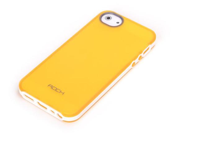 ROCK - Rock Joyful Skal till Apple iPhone 5/5S/SE (Orange) + HD Skärmskydd