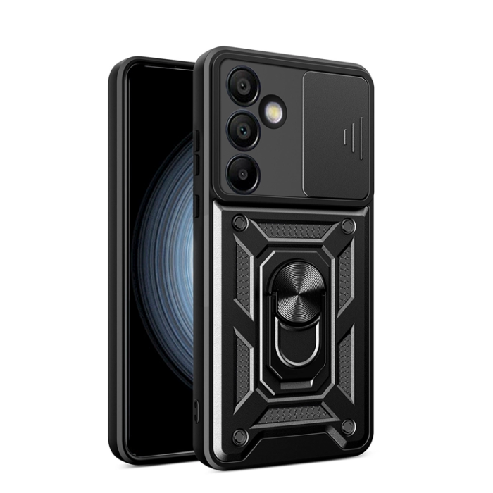 OEM - Galaxy A56 Mobilskal Hybrid Armor Camshield - Svart