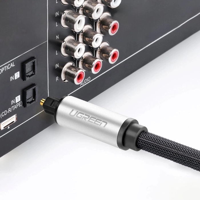 Ugreen - Ugreen Audio Optical Toslink/SPDIF 1m Kabel - Grå
