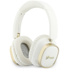 Guess - Guess On-Ear H&ouml;rlurar Bluetooth ENC Rectangle Metal Script - Vit