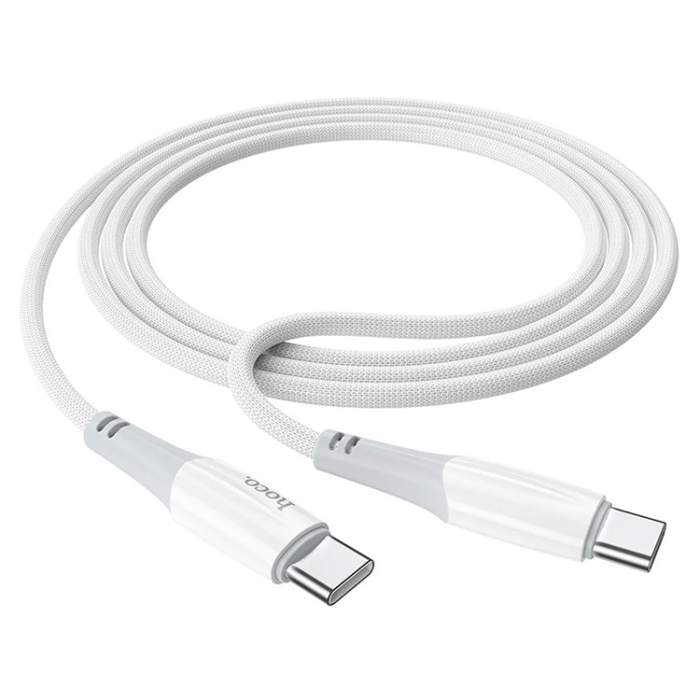 Hoco - HOCO USB-C till USB-C Kabel PD 3A 60W X70 1 m white