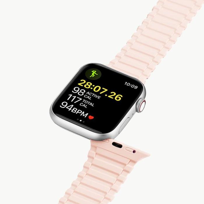 DuxDucis - Dux Ducis Apple Watch 6/7/8/SE (42/44/45/49mm) Armband Silicone Armored - Lila