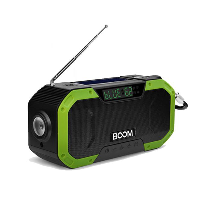 UTGATT5 - BooM vev-radio 5000mAh Powerbank Bluetooth Högtalare Lampa - Grön