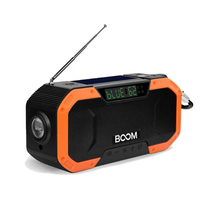 UTGATT5 - BooM Vev-radio 5000mAh Powerbank Bluetooth Högtalare Lampa - Orange