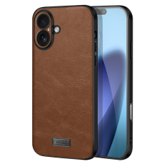 SULADA - SULADA iPhone 17 Mobilskal PU-läder+TPU+PC - Brun