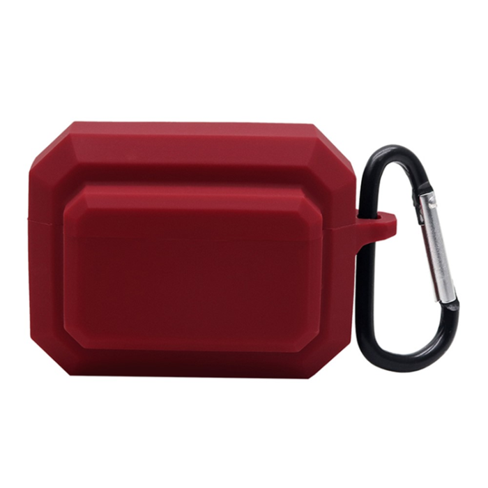 A-One Brand - AirPods Pro Skal Silikon 3-in-1 - Vinröd