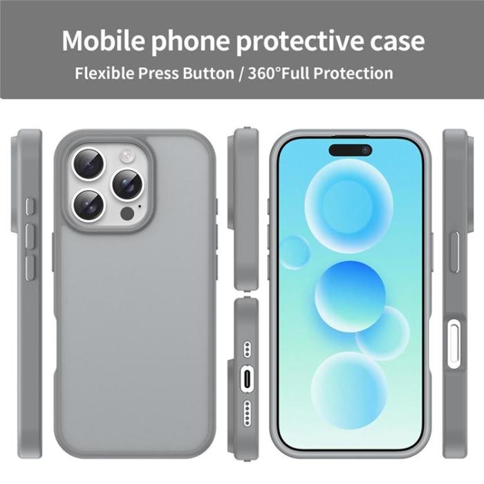 A-One Brand - iPhone 16 Pro Max Mobilskal Skin Touch Matte - Silver