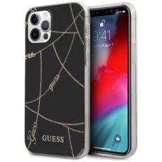Guess - Guess Mobilskal till iPhone 12 Pro MagSafe Gold Chain Collection - Svart