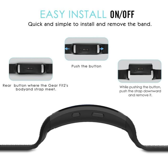 UTGATT5 - Tech-Protect Smooth Samsung Gear Fit / Fit 2 Pro Svart