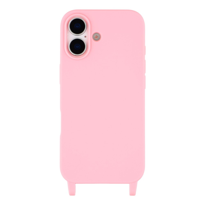 A-One Brand - iPhone 17 Mobilskal TPU med Hål för Rem - Rosa