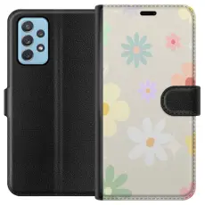 Gustaf - Pl&aring;nboksfodral till Samsung Galaxy A52 5G med fejdande blommor