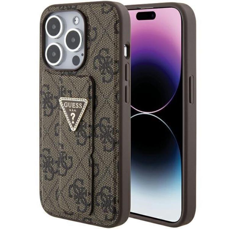 Guess Mobilskal till iPhone 15 Pro Max Grip Stand Triangle Strass