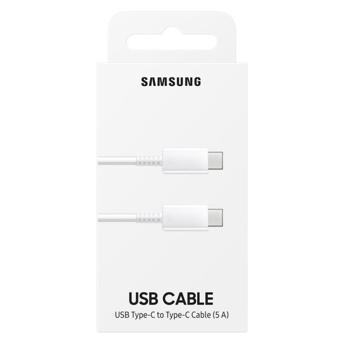OEM - Samsung USB-C till USB-C kabel 100W 5A 1m - Vit