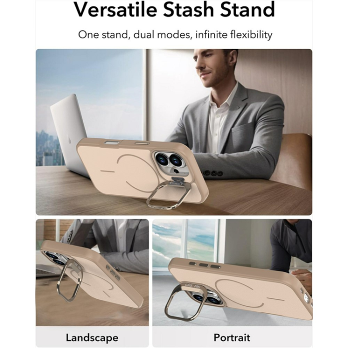 A-One Brand - iPhone 17 Mobilskal MagSafe Skin-Touch Kickstand