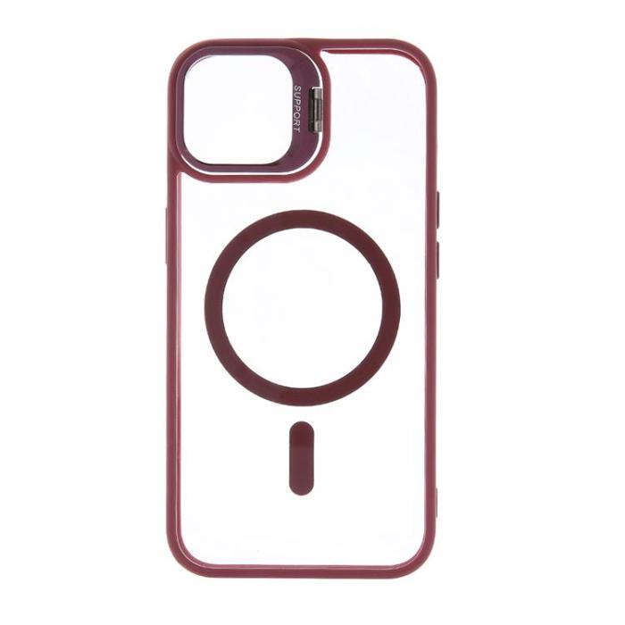 OEM - iPhone 16 Plus Mobilskal MagSafe Extra Lens - Maroon
