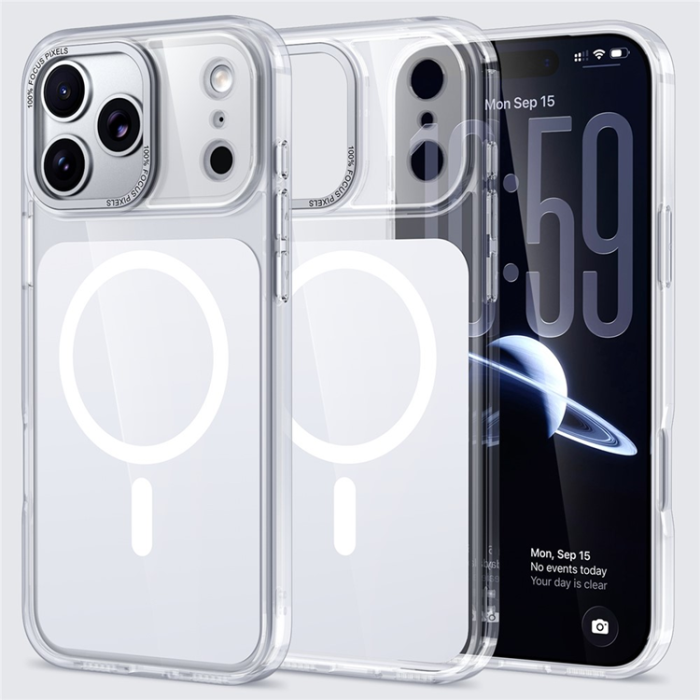 A-One Brand - iPhone 17 Pro Max Mobilskal MagSafe TPU Acrylic - Silver