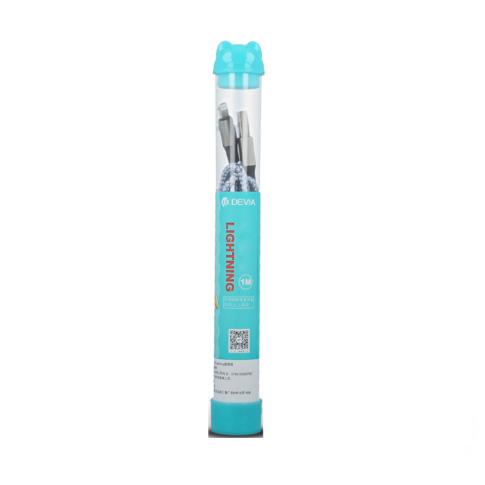 Devia - Devia USB Till Lightning Kabel 1m 2.4A Vogue Tube - Grå
