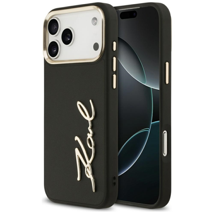 KARL LAGERFELD - Karl Lagerfeld iPhone 17 Pro Mobilskal Script Logo - Svart
