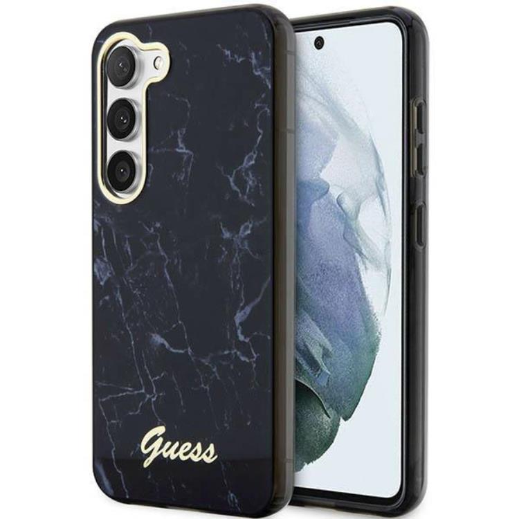 Guess Galaxy S23 Plus Mobilskal Marble - Svart | 2353 | AlltMobil