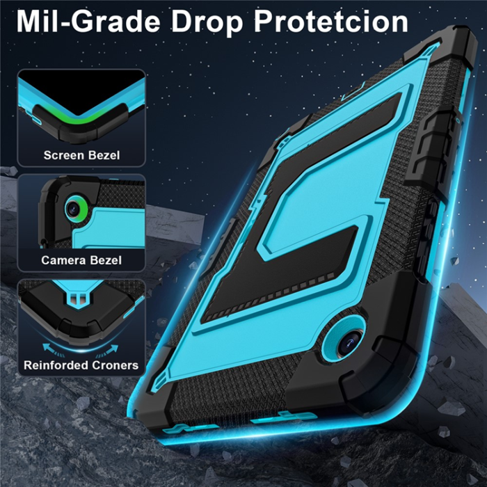 A-One Brand - Galaxy Tab A9 Plus Skal Kickstand Med Rem Anti Drop - Blå