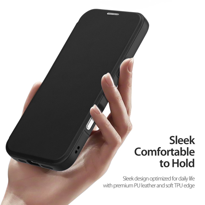 Dux Ducis - Dux Ducis iPhone Air Plånboksfodral MagSafe Skin X Pro - Svart