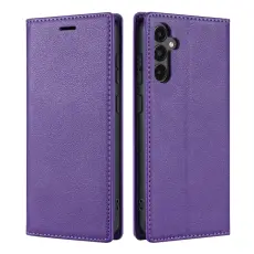 Amorus - Samsung Galaxy S26 Pl&aring;nboksfodral Magnetisk St&auml;ngning Konstl&auml;der - Lila