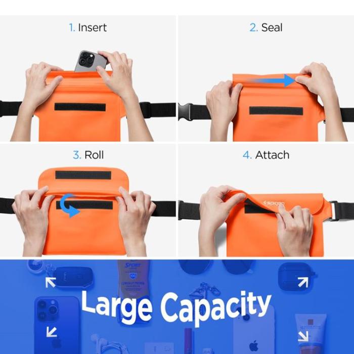 UTGATT - [2-Pack] Spigen Vattentät Midjeväska Universal - Orange