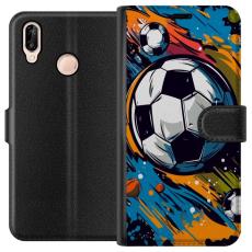 iSecrets - Pl&aring;nboksfodral till Huawei P20 lite med Fotbollar