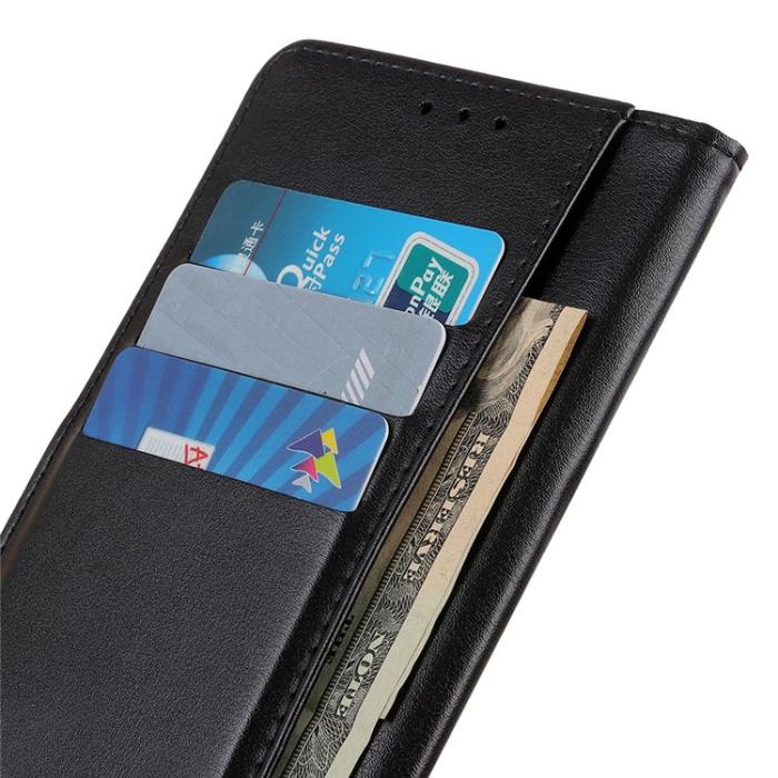 KHAZNEH - KHAZNEH Galaxy S23 Ultra Plånboksfodral Stand Flip PU Läder - Svart