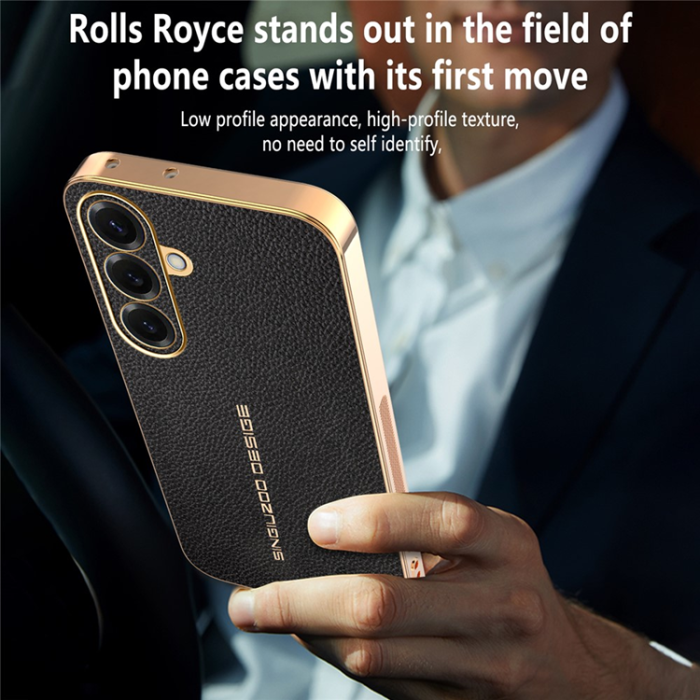 A-One Brand - Galaxy S26 Mobilskal Litchi Texture Anti Scratch