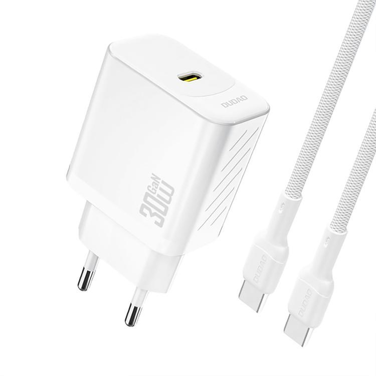 Dudao Snabbladdare USB-C PD 30W GaN med USB-C Kabel A27PCEU - Vit | 505295 | AlltMobil