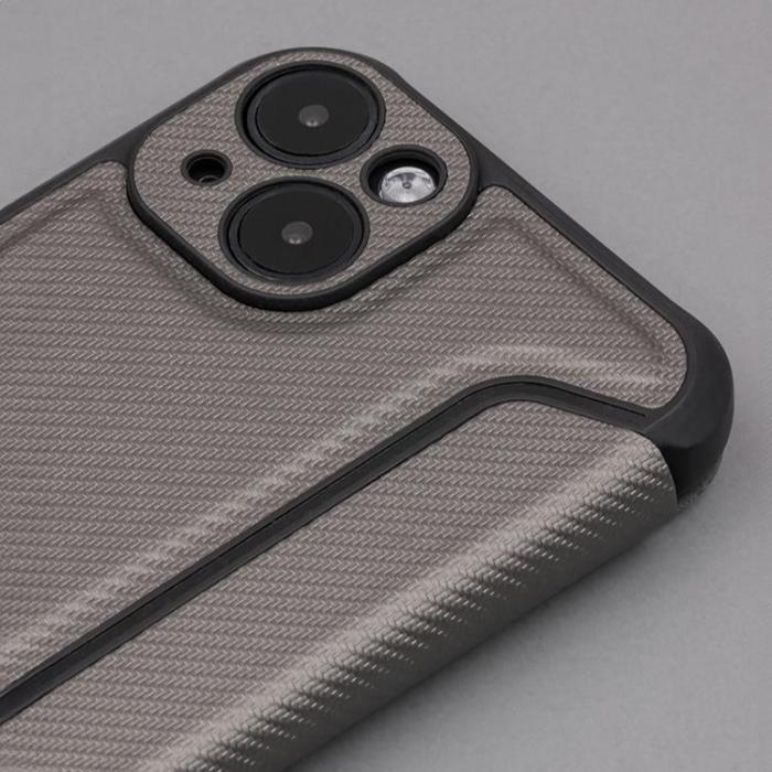 OEM - Galaxy S22 Plånboksfodral Smart Carbon - Silver
