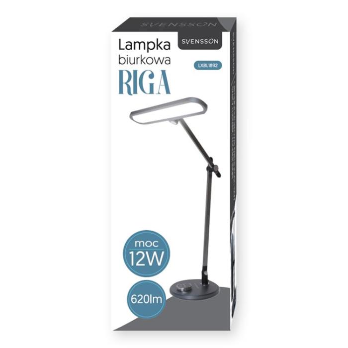 Svensson - Svensson Skrivbordslampa 12W 620lm RIGA - Metallisk Grå