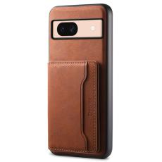 DENIOR - DENIOR D13 Google Pixel 8a Fodral 2in1 Avtagbart Konstl&auml;der Brun