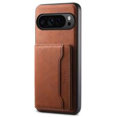 DENIOR - DENIOR D13 Google Pixel 9 Pro Fodral Konstl&auml;der Brun