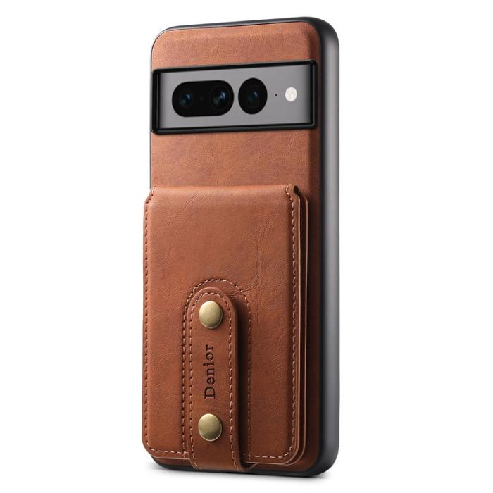 DENIOR - DENIOR D14 Google Pixel 7 Pro 5G Fodral PU+PC+TPU Brun