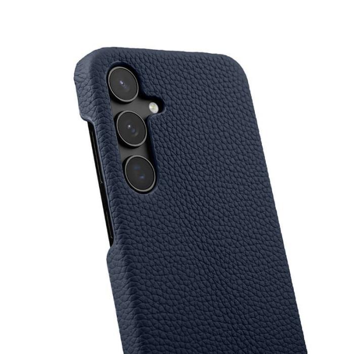Melkco - MELKCO Mobilskal till Samsung Galaxy S25 Äkta Läder PC Blå