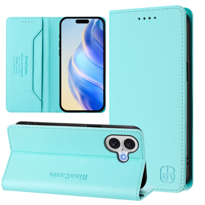 RINACASIS - RINACASIS iPhone 17 Plånboksfodral RC01 RFID - Mintgrön