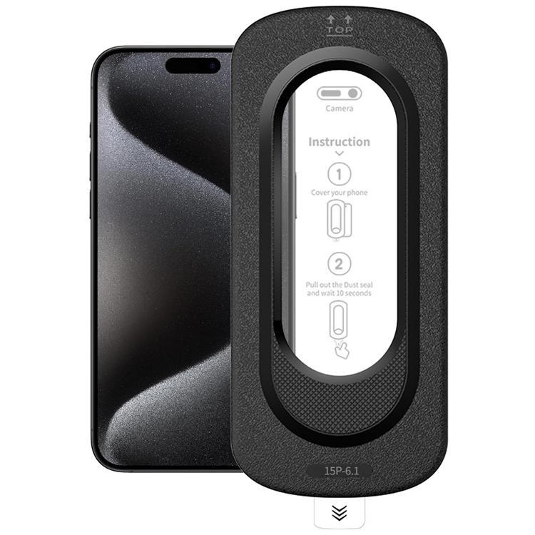 Härdat glas Skärmskydd För Apple iPhone 15 Pro med Installationsverktyg | 5468 | AlltMobil