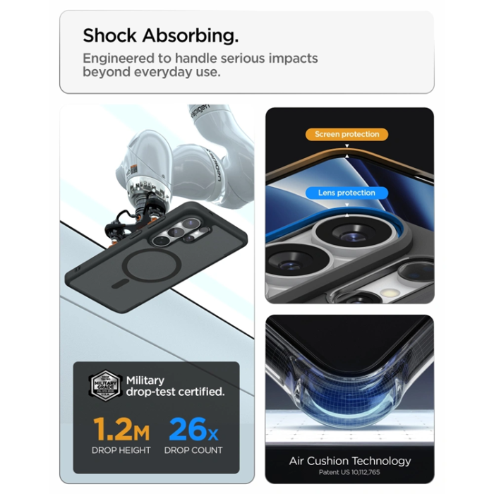 Spigen - Spigen Mobilskal För Galaxy S26 Ultra MagSafe Ultra Hybrid - Frost Svart