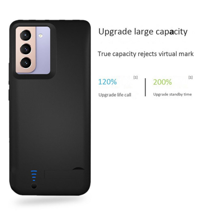 A-One Brand - Galaxy S22 5G Batteriskal Kickstand 4800mAh - Svart