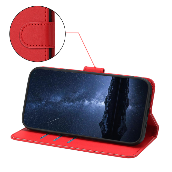 A-One Brand - iPhone 17 Pro Max Plånboksfodral Anti Drop - Röd