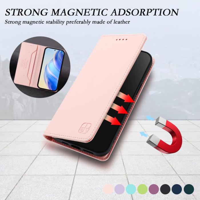 OEM - RINACASIS Samsung Galaxy S26+ Plånboksfodral Konstläder RFID Skydd - Rosa