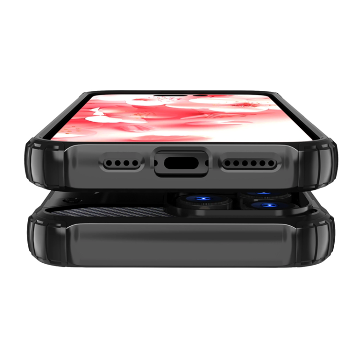 OEM - iPhone 16 Pro Max Mobilskal Hybrid Armor - Svart