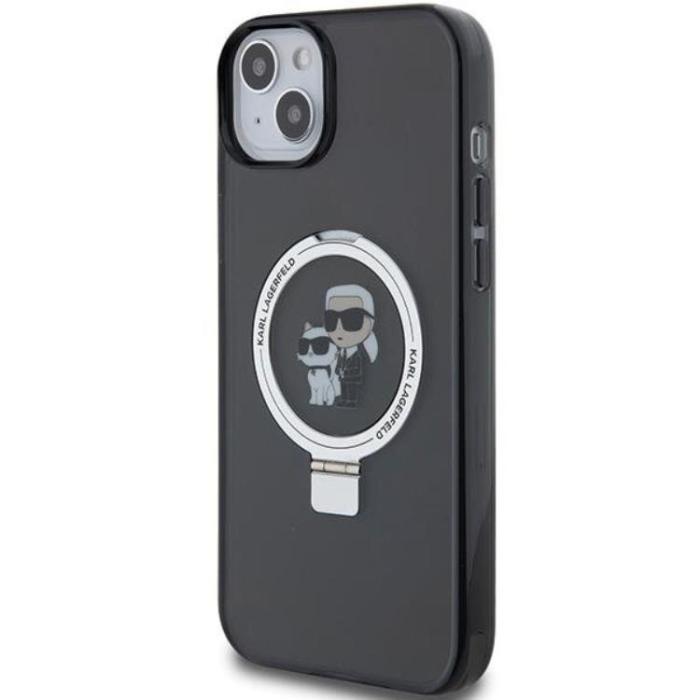KARL LAGERFELD - KARL LAGERFELD iPhone 15/14/13 Mobilskal MagSafe Ringställ - Svart