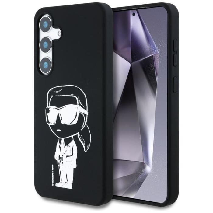 KARL LAGERFELD - Karl Lagerfeld Galaxy S25 Mobilskal MagSafe Silikon Graffiti Ikonik - Svart